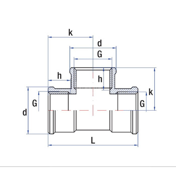 Złącze trójnik RUMET Mosiądz 6/4'' (GW)
