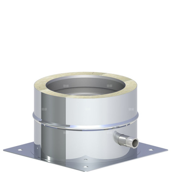 Płyta fundamentowa z odpływem skroplin w bok, montaż na cokole fi150mm