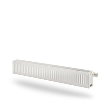 Grzejnik płytowy typ 33 PURMO Plint L wym. 200 x 2300 mm, kolor biały, moc 2351 W, front Profilowany