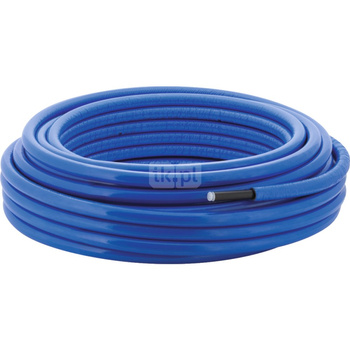 Rura PE-RT II/AL/PE-RT II GEBERIT Mepla 26 mm x 3 mm izolacja: 10 mm, izolacja kolor niebieski - kręgi 25m wielowarstwowa gładka