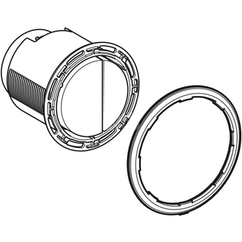 Przycisk Geberit do zdalnego uruchamiania spłukiwania typ 10, pneumatyczny, okrągły, do spłukiwania dwudzielnego: Czarny, RAL 9005