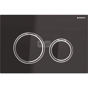 Przycisk uruchamiający Geberit Sigma50, przedni, szkło czarne, okrągły