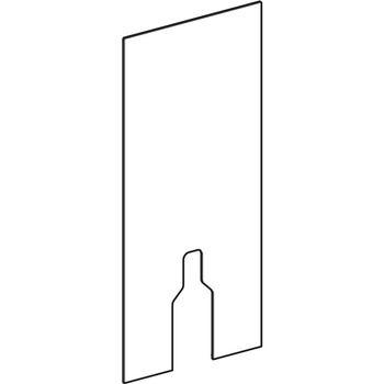 Okładzina przednia do modułu sanitarnego Geberit Monolith do stojącej miski WC, 114 cm: Czarny / Szkło