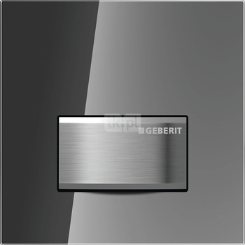 Pneumatyczny zawór spłukujący Geberit do pisuaru, ręczny, Typ 50, szkło dymione, prostokątny