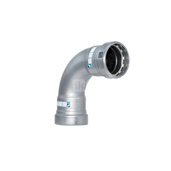 Łuk 90' SANHA Heavy Steel Press, stal (cynk/nikiel), 3/4'' (zw x zw)