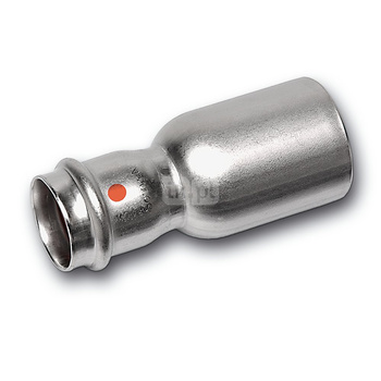 Nypel SANHA NiroTherm Press redukcja, stal nierdzewna, 42 mm x 22 mm (zz x zw)