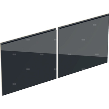 Zestaw frontów szuflad do szafki pod umywalkę podwójną GEBERIT, kol. czarny szer.1200 mm