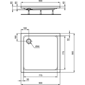 HOTLINE BRODZIK KWADRATOWY 90X90