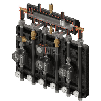 Kompania 3D+ 8034 (SKE 2DC+ 55kW, UNI, VTA322, VRG432, pompy DN25 DAB/LFP, siłownik ARA)