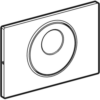Przycisk uruchamiający Geberit Sigma10 do systemu spłukiwania WC z elektronicznym uruchamianiem spłukiwania, okrągły: Płyta i przycisk: szczotkowane, z powłoką easy-to-clean, Pierścień ozdobny: polerowany