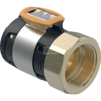 Złączka przejściowa GEBERIT FlowFit, brąz krzemowy bezołowiowy, 1 1/2'' x 50 mm (GW x łącznik zaprasowywany)