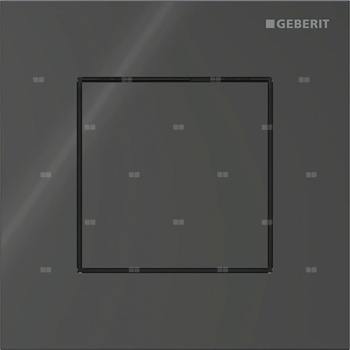 Pneumatyczny zawór spłukujący Geberit do pisuaru, ręczny, Typ 40, szkło czarne, prostokątny