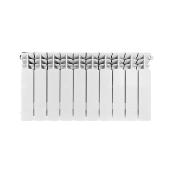 Grzejnik żeberkowy KFA Armatura G350F/10 aluminium, podłączenie boczne 422 x 805 mm, kolor biały (RAL 9010)