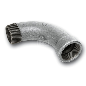 Łuk 90' SANHA 1#, żeliwo (cynk/nikiel) (ocynk), 1 1/2'' (GW x GZ)