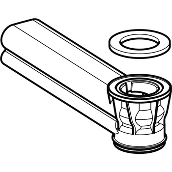 Obudowa przyłącza Geberit z przelewem, do zestawu odpływowo-przelewowego do umywalki Clou