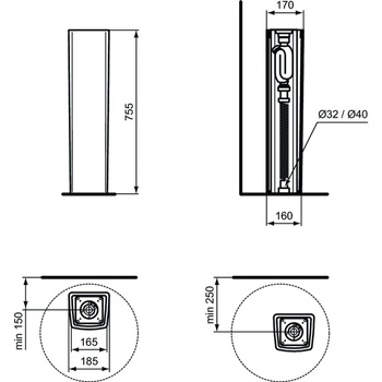 CONCA POSTUMENT DO UMYW. KWADR. SILK WHI