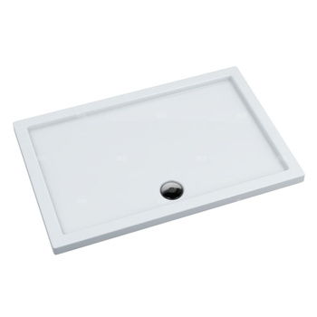 Brodzik kompozytowy Stabilsound Plus® Corrina 80x110x5 cm, prostokątny z odpływem na dłuższym boku