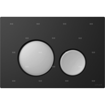 PRZYCISK LUNA CZARNY MATOWY KLAWISZE CHROM MATOWY