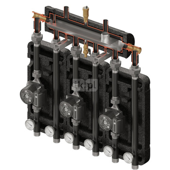 Kompania 3D+ 8000 (SKE 2DC+ 55kW, 3 x grupa UNI, pompy DN25 DAB/LFP)