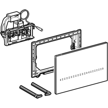 Elektroniczny zestaw uruchamiający WC Geberit, Sigma80, 8cm(2016), szkło lustrzane, prostokątny