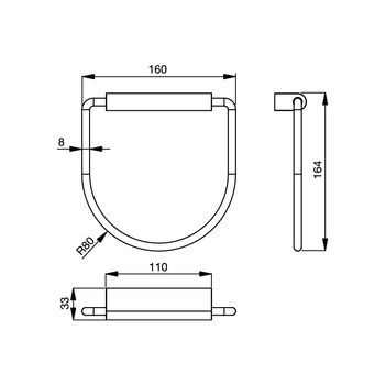 CONNECT OWALNA PORĘCZ NA RĘCZNIK