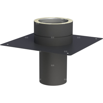 Płyta fundamentowa fi 150mm dla podwyższenia komina lakierowana na czarno T450'C / N1 lakierowana na czarno T450'C / N1