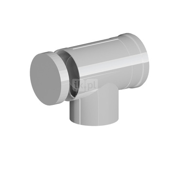 Kolano koncentryczne PP-AL 87 st. DN60/100mm z rewizją z uszczelkami [EPDM]