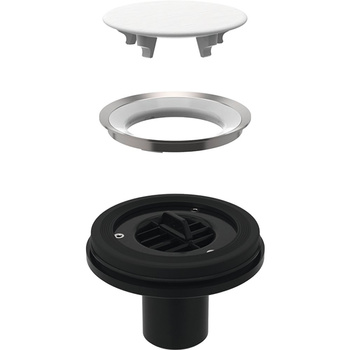 Króciec odpływowy Geberit do panelu do pryszniców bezbrodzikowych Setaplano, montaż międzykondygnacyjny: d=50mm