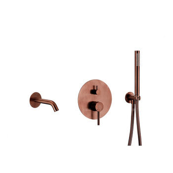 MOZA Zestaw wannowy podtynkowy z Baterią 3 funkcyjną, Brushed rose gold PVD