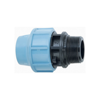 Złącze AGAFLEX PA, PP, 40 mm x 2'' (połączenie zaciskowe x GZ) do rur PE