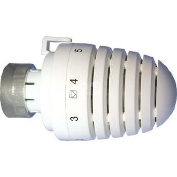 Głowica termostatyczna prosta HERZ Design D, zakres reg. 0-30'C, kolor biały