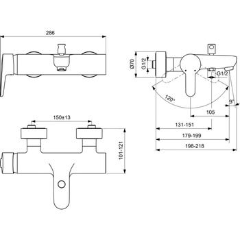CONNECT BLUE BATERIA WANN-NATR ŚCIENNA