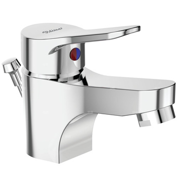 Bateria umywalkowa 46x137x108 mm, wylewka 99 mm 9 l/min (3 bary), z korkiem spustowym - SCORPIO