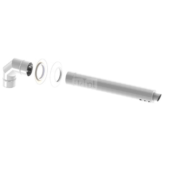 Pakiet powietrzno-spalinowy poziomy wyrzut przez ścianę fi80/125