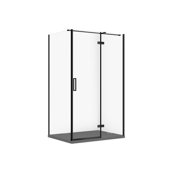 SET C580 KABINA CITY PRAWA CZARNA 120X90X195+TAKO SLIM SZARY MAT WIR