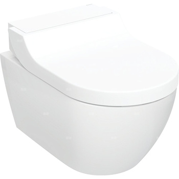 Urządzenie WC z funkcją higieny intymnej Geberit AquaClean Tuma Comfort, wisząca miska WC: Miska ustępowa: biały / KeraTect, Panel dekoracyjny: szkło białe