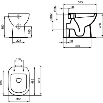 Miska WC stojąca IDEAL STANDARD