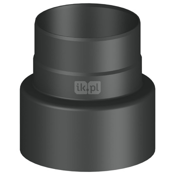 Redukcja stal JEREMIAS FERRO-R, kolor czarny fi160 x 150 mm do kanałów wentylacyjnych okrągłych