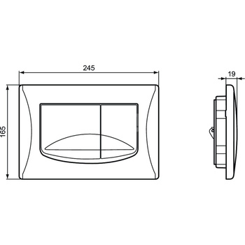 SOLEA PRZYCISK CHROM LOGO IS