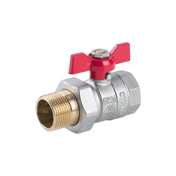 Zawór kulowy PERFEXIM PHA-005 mosiądz niklowany, PN30 1/2'' GZ x GW, uchwyt: motylek