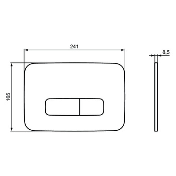OLEAS PRZYCISK SPŁUKUJĄCY P3 CHROM