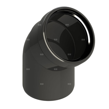 PP kolano 45 st. DN 60 mm z uszczelką [EPDM] czarne