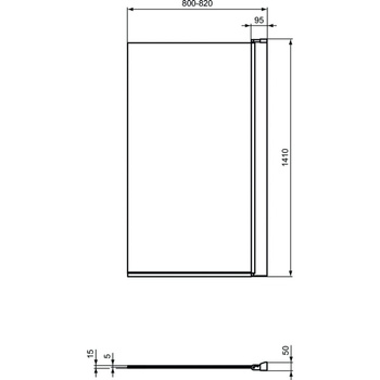CONNECT EKRAN DO WANNY 80 CM PROSTOKĄTNY
