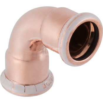 Kolano 90' GEBERIT Mapress Kupfer, miedź, 54 mm, DN 50 x 54 mm x DN 50 (mufa zaprasowywana x mufa zaprasowywana), (głębokość: 60 mm) z uszczelką
