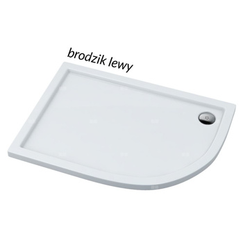 Brodzik akrylowy Caspar 80x100x5 cm R55, asymetryczny lewy