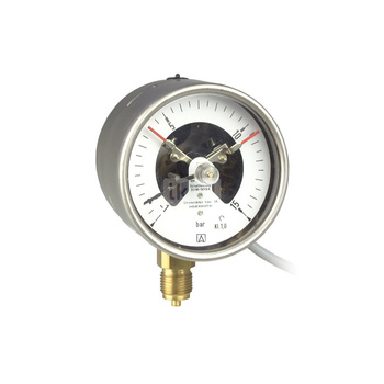 Manometr z rurką Bourdona AFRISO RF kontaktowy magnetyczny MK2 0/160 bar G1/2B radialne fi 100 mm, kl. 1,0%