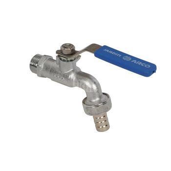 Zawór kulowy ARCO JARDIN stal nierdzewna czerpalny 1'' GZ kątowy, uchwyt: dźwignia chrom