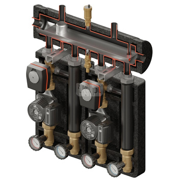 Kompania PRO 464 (SKE 2DC+ 55kW, 2 x VRG432, pompy DN25 DAB/LFP, siłownik ARA)