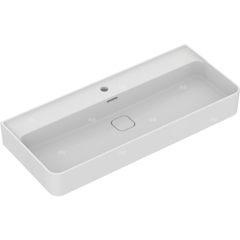 Umywalka 1000x430x170 mm Spód szlifowany, 1 otwór na baterię, z przelewem - STRADA II