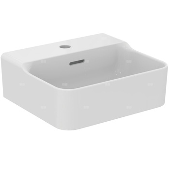 Umywalka do rąk 400x350x165 mm Spód szlifowany, 1 otwór na baterię, z przelewem - CONCA